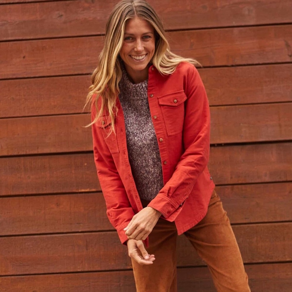 Toad & Co Morrison Brick Red Shirt Jacket Medium